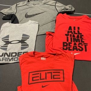 Boys YL t-shirts. Nike and Under Armour.